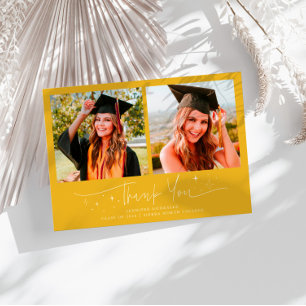 Dank U Script Sterren Gele Grad Multi Foto Aankondiging