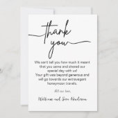 Dank u script trouwfoto dank u kaart (Voorkant)