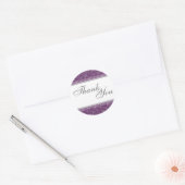 Dank u Seal - Deep Paarse Victoriaans bruiloft Ronde Sticker (Envelop)