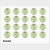Dank u Seal - Mint Green & Chocolate Brown Ronde Sticker (Vel)