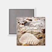 Dank u Seashells Beach Magnet (Voorkant / Achterkant)