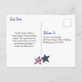 Dank u senator Cory Booker Persoonlijk Briefkaart (Achterkant)