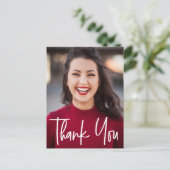 Dank u Senior Afstuderen Foto Aankondigingskaart (Staand voorkant)