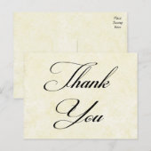 Dank u Shabby Chic  Tan Post Kaart (Voorkant / Achterkant)