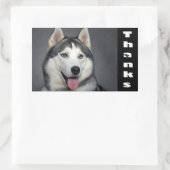 Dank u Siberische Husky Puppy Dog Custom Stickers (Tas)