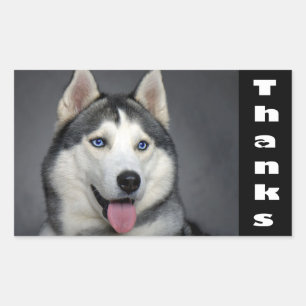 Dank u Siberische Husky Puppy Dog Custom Stickers