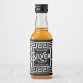 Dank u Silver Wedding Jubileum Glitter Likeurfles Etiket (Voorkant)