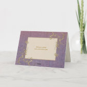 Dank u Sjabloon Gold Roos en Paarse Damask (Achterkant)