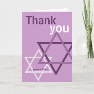 Dank u slaan Mitzvah Bedankkaart