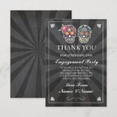 Dank U Slaapkrijtbord Suiiker Skull Kaart (Voorkant / Achterkant)