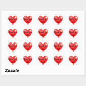 Dank u SMS Red Heart Balloon Ronde Sticker (Vel)