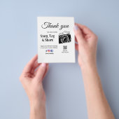 Dank u snap label delen mediacamera toevoegen soci flyer (Hand)