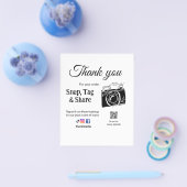 Dank u snap label delen mediacamera toevoegen soci flyer (Enkel)