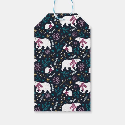 Dank u sneeuw veel cadeaulabel (Achterkant)