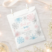 Dank u sneeuw veel geslacht onthullen bedankzakje (Geknipt)