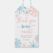 Dank u sneeuw veel geslacht onthullen dank u cadeaulabel (Voorkant)