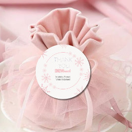 Dank u sneeuw veel ronde sticker