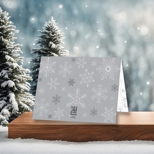 Dank u SNEEUW Veel roze sneeuwvlok Baby shower Bedankkaart