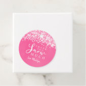 Dank u SNEEUW veel roze verjaardagsfeestje Bedankjes Labels (In situ)