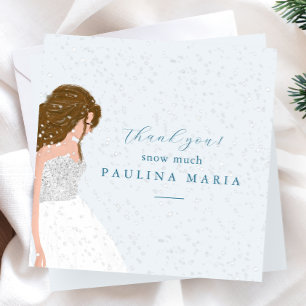 Dank u sneeuw veel winter prinses quinceanera