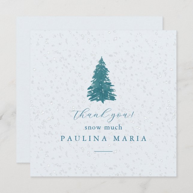 Dank u sneeuw veel winterboom quinceanera (Voorkant / Achterkant)