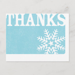 Dank u sneeuwvlok kerst briefkaart