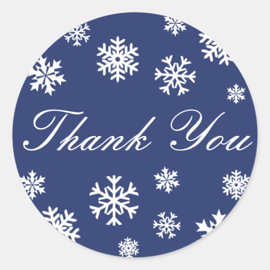 Dank u sneeuwvlokken envelop Sticker Seal (Voorkant)