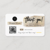 Dank u Social Media Small Business Modern Gold Visitekaartje (Voorkant)