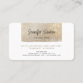 Dank u Social Media Small Business Modern Gold Visitekaartje (Achterkant)