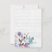 Dank u Southern Cotton Country Wedding Kaart (Achterkant)