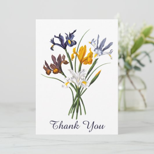  Dank u Spaans Iris wenskaart Bedankkaart (Staand voorkant)