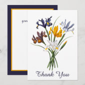  Dank u Spaans Iris wenskaart Bedankkaart (Voorkant / Achterkant)