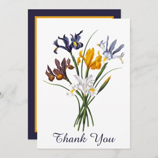  Dank u Spaans Iris wenskaart Bedankkaart (Voorkant / Achterkant)