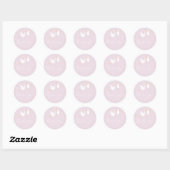 Dank u Speciale Levering Ooievaar en Baby Roze Ronde Sticker (Vel)