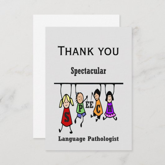 Dank u spectaculaire woordspreker Patholoog Bedankkaart (Voorkant / Achterkant)