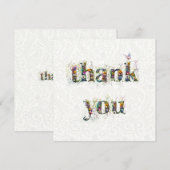 Dank u Sprays van Wildflowers Bedankkaart (Voorkant / Achterkant)