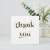 Dank u Sprays van Wildflowers Bedankkaart (Staand voorkant)