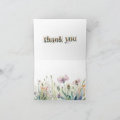 Dank u Sprays van Wildflowers Bedankkaart (Binnen)