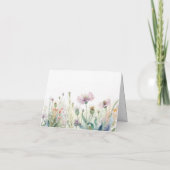 Dank u Sprays van Wildflowers Bedankkaart (Achterkant)