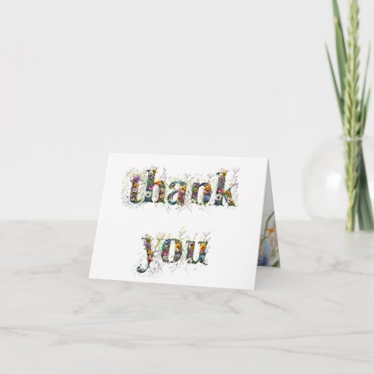 Dank u Sprays van Wildflowers Bedankkaart (Voorkant)