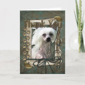 Dank u - Stenen poten - Chinese kuif - Kahlo Bedankkaart (Voorkant)