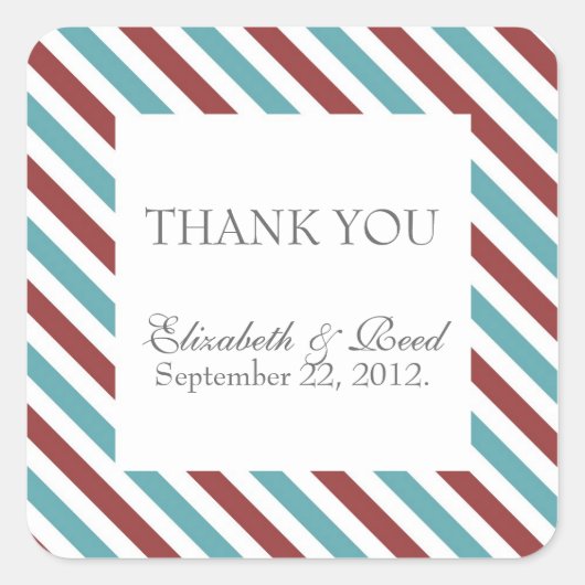Dank u Sticker // Airmail Stripe (Voorkant)