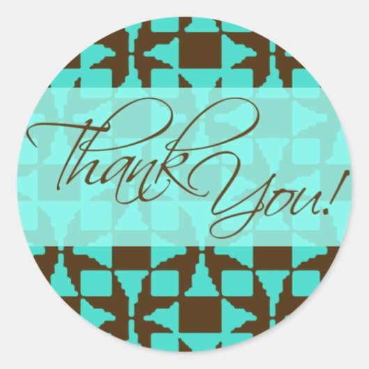 Dank U Sticker (Birini: aqua/brown) (Voorkant)