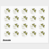 Dank u Sticker Butterfly Brocade groen (Vel)