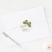 Dank u Sticker Butterfly Brocade groen (Envelop)