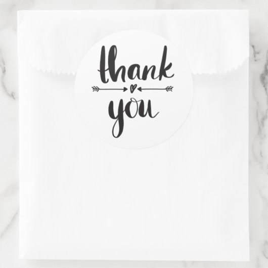 Dank u sticker Hand lettered (Tas)