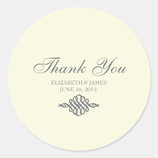Dank u Sticker // Het Elegance Collectie (Voorkant)