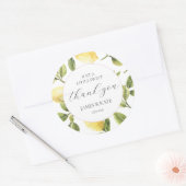 Dank u Sticker Lemon Baby shower Vrijgezellenfeest (Envelop)