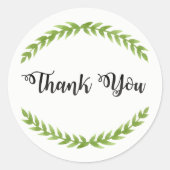 Dank U Sticker met Bladeren (Voorkant)