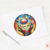 Dank u" Sticker met Opvallend Ontwerp (Envelop)